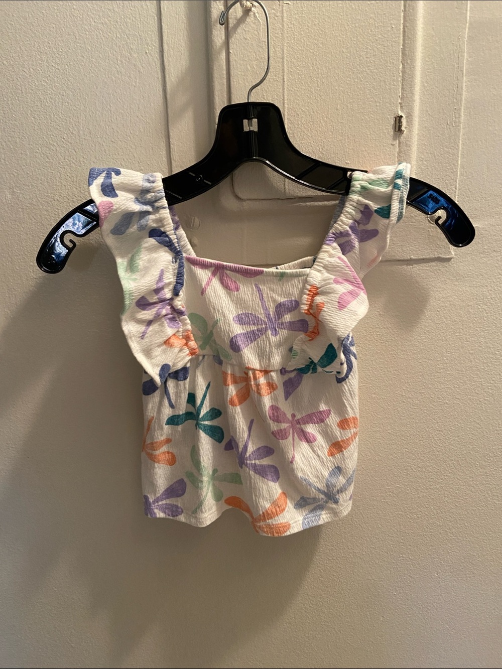Carter's White Tank with Purple, Teal, Orange & Pink Floral Motif